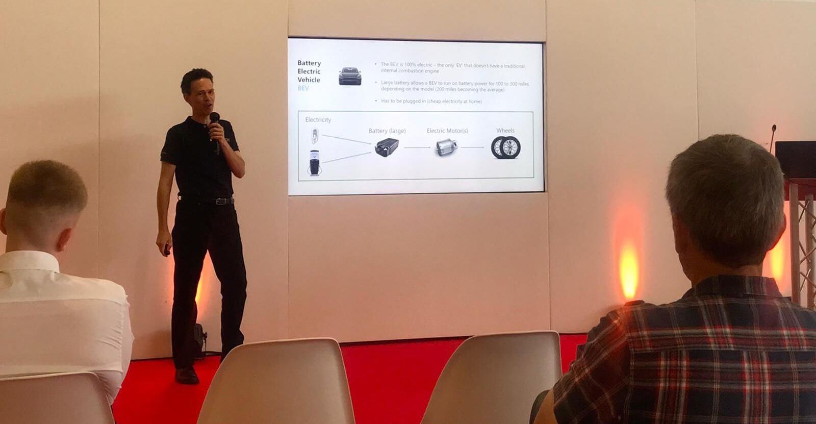 david-lewis-british-motor-show-tech-talks David Lewis talking at the British Motor Show 2021